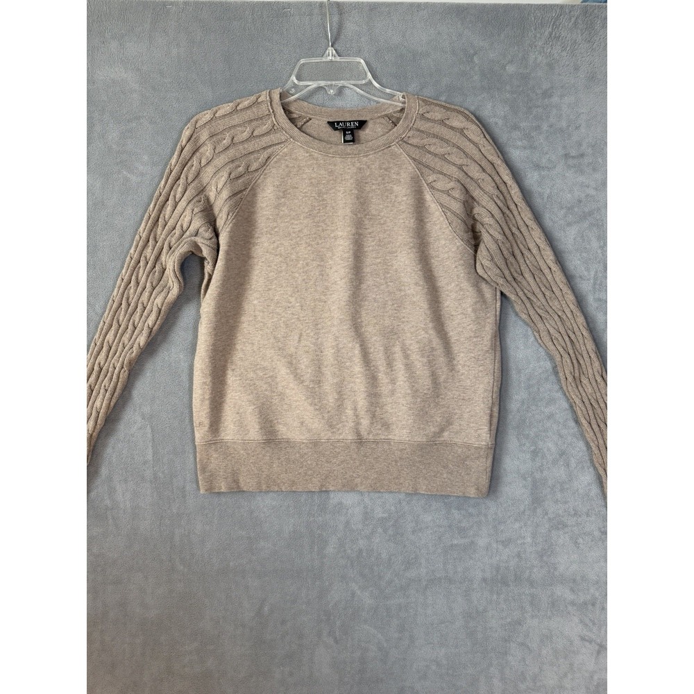 Lauren Ralph Lauren Women's Cable Knit Sweater Cotten Blend Size Small‎ Preppy